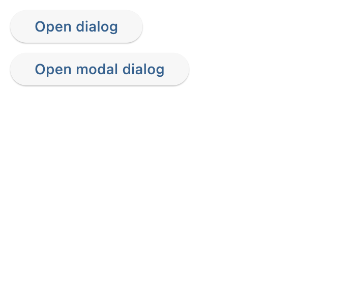Modal and non-modal dialogs